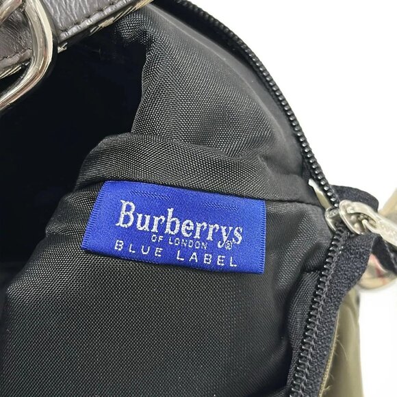 Burberry Blue Label - Dark Green Nylon Leather Shoulder Bag - Picture 8 of 8